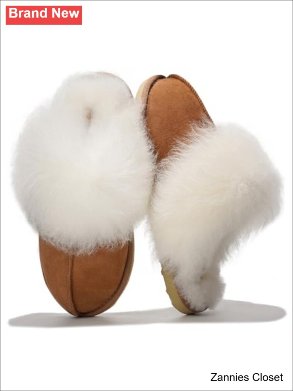 ✨ Project Cloud Women's Genuine Suede Shearling Fur-Lined Clog Slippers Memory